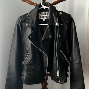 Walter Baker Black Lightweight Jacket with Lapel Collar